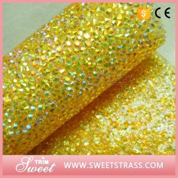 Cheapest and high quality hotfix adhesive resin rhinestone sheets