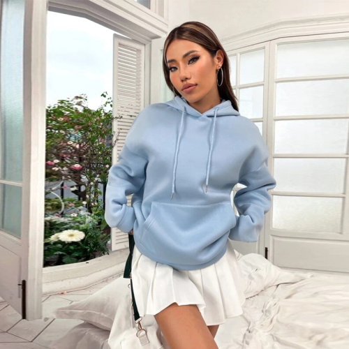 Damen Sky Blue Hoodie Großhandel