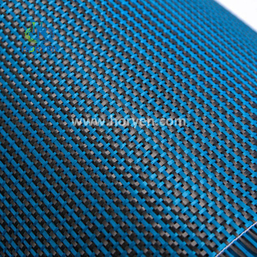 Carbon Hybrid Fiber Fabric Lake Blue colored hybrid carbon fiber fabric cloth Factory