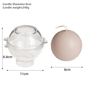 Acuan lilin bola dengan bahan akrilik PVC/PC