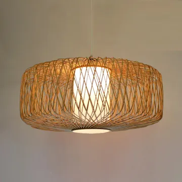 Bamboo Pendant Light and Rattan Lamp Chandelier: Handwoven Shade for Home Décor - RT0191
