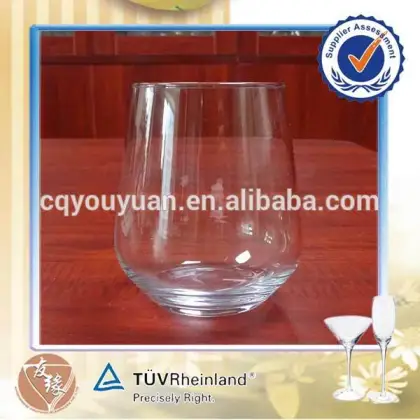 Home barware dirnking cup 435ml cheap big clear custom glass liquor cup for wine