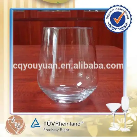 Home barware dirnking cup 435ml cheap big clear custom glass liquor cup for wine