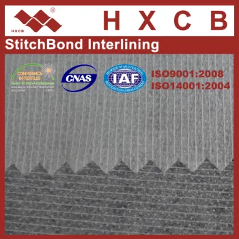 (6047w)100% polyester Garment Double Dot Fusible Dacron Interlining Fabric