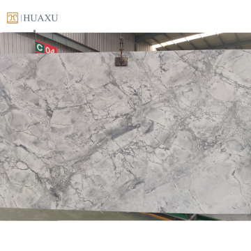 Huaxu High End Brazil หินธรรมชาติ Calacatta Super White Quartzite Slab กระเบื้อง