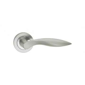 Aluminum lever handle nickel brushed door handle