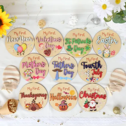 My First Holiday Milestones Photo Props