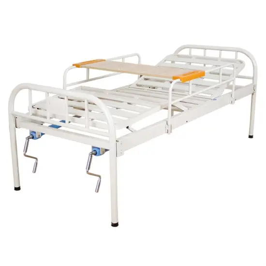 Two Crank Medical Hospital Bed With Side Rail