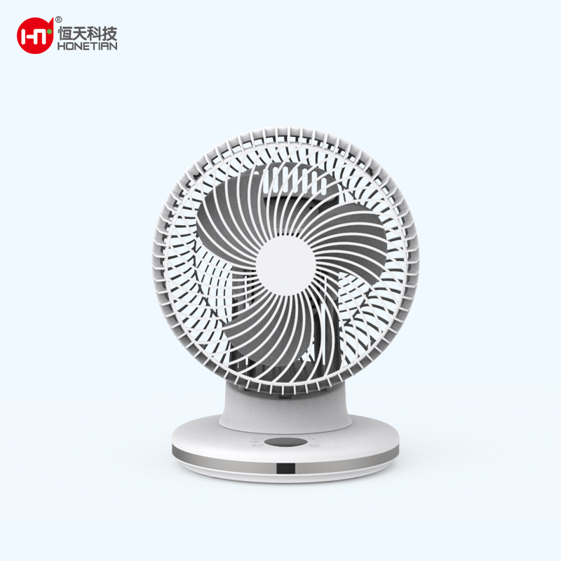 HONETIAN spiral grill 3 speeds 3D oscillation 8 inches AC circulator table white colour hot sellers indoor plastics fan