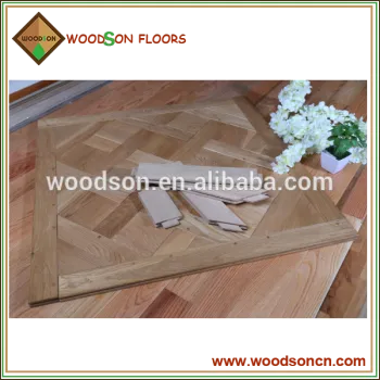 Surface Pegs Mortise and Tenon Classical Versailles Solid Parquet Wood Flooring