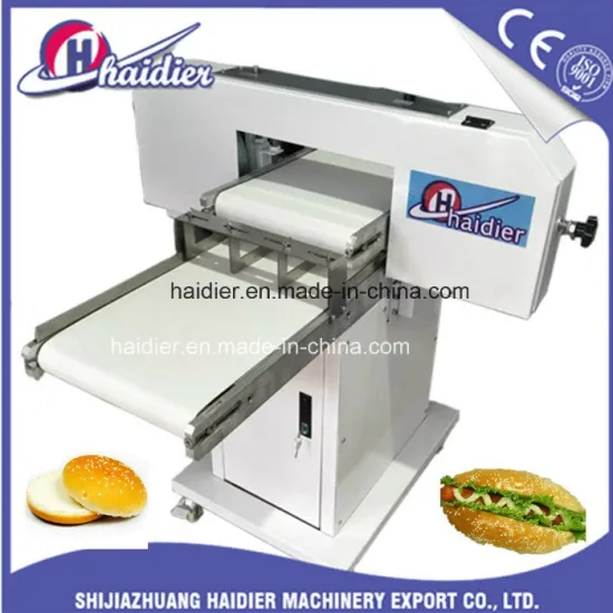 Bakery Equipment in China Bakery Machinery Baking Slicer Haidier Hamburger Slicer/Cutter Burger Bun Slicer