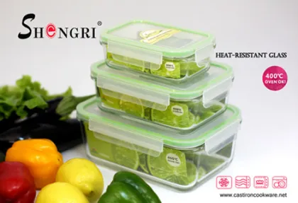high borosil glass food storage containers