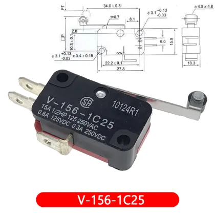 Small Stroke Limit Micro Switch V-15 Series Silver Contact Searches