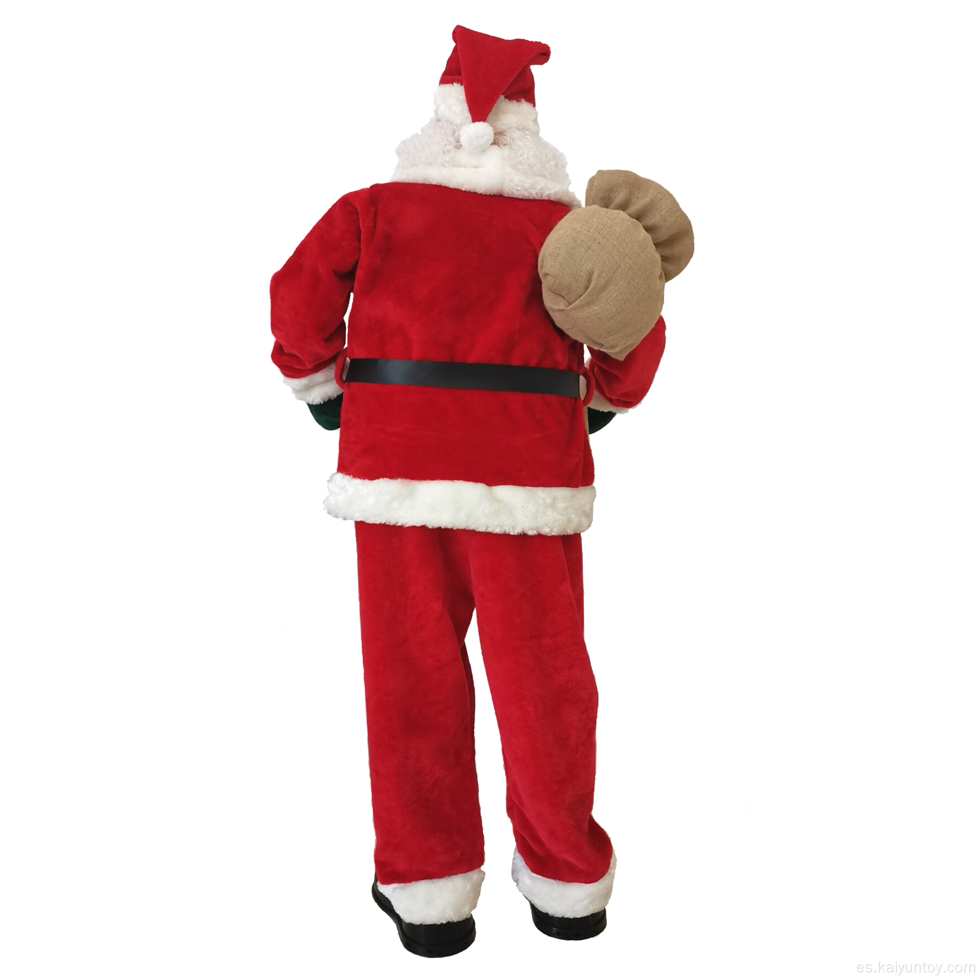 Figura de Santa Claus de pie de pie con bolsa de muérdago