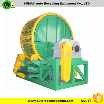 Waste tire shredder machine