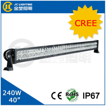 high power cree240w 40 inch curved led light bar, double rows car accessories optical driving light bar