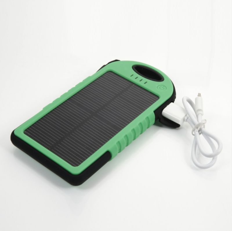 5000mAh Waterproof Dustproof Drop Resistant Solar Energy Power Bank