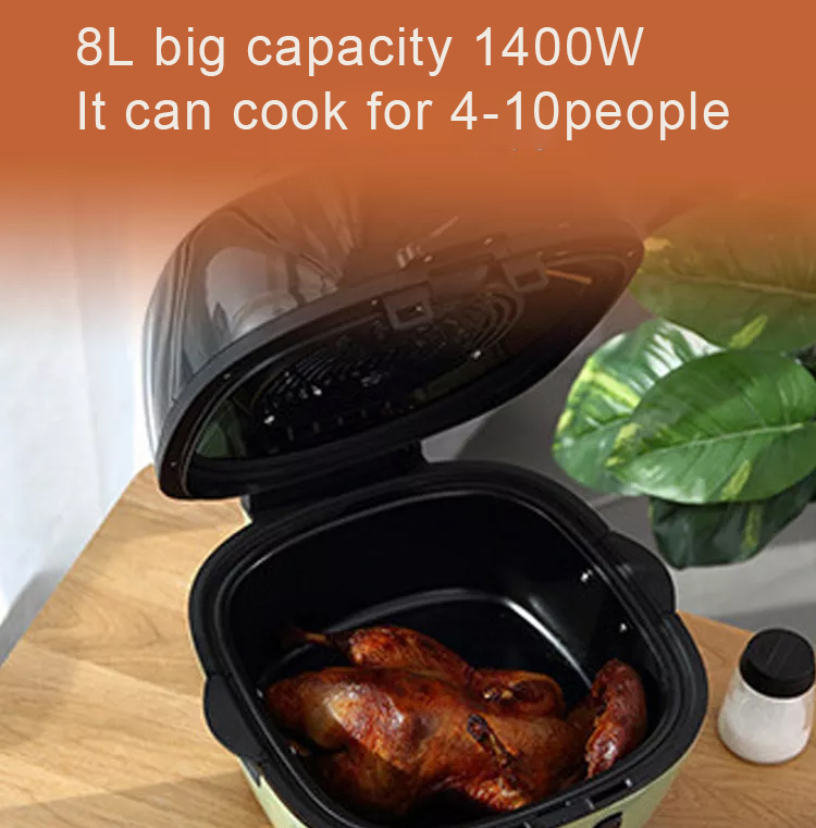 Gran capacidad Electric Smart Air Fryer Oil Free 8L