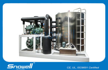 25t/24h Water Cooled Fish Ice Machine Stability , Reliability , Plc Touch Screen Control