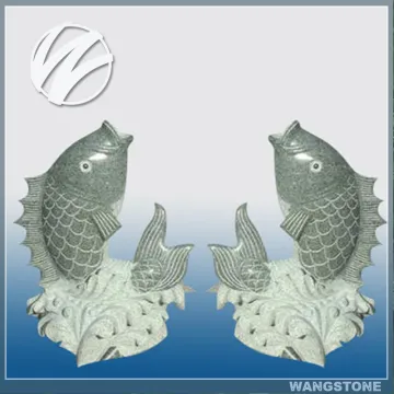 Garden Decorative Lifelike Granite Fish Statue