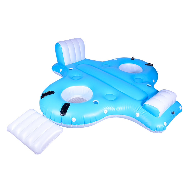 Custom Inflatable Island swimming pool floats for adults