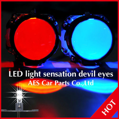 2013 Good Sale LED demon eyes headlights, LED red devil eye for car bixenon projector