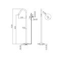 Single lever bath or basin mixer floor-standing for concealed installation