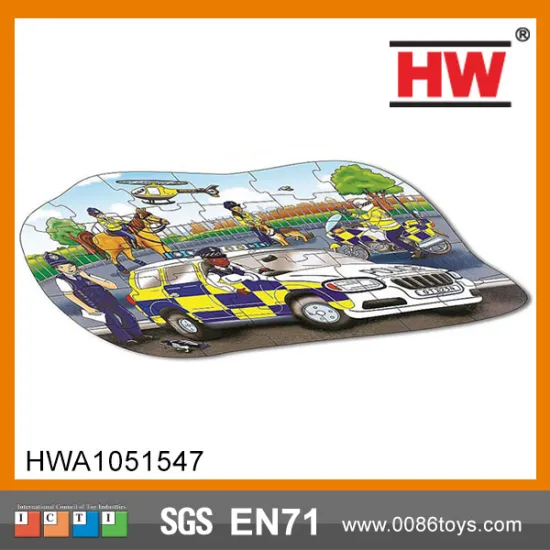 Educational 30 PCS Toy Police Car Puzzle Games For Kids