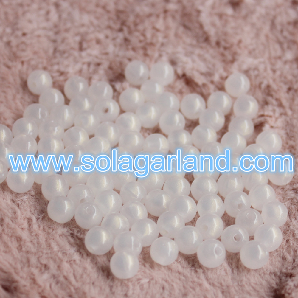 Milky White Round Chunky Beads