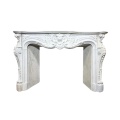 Elegant Antique-Replica French Carrara Marble Mantel