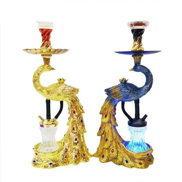 최고의 품질의 새로운 독일은 단일 호스와 공작새 디자인으로 Shisha를 이끌었습니다 - 전자 Chicha Pipe