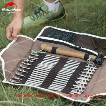 Naturehike New Outdoor Camping Equipment Storage Bags Tent Accessories Hammer Wind Rope Tent Pegs Nails Storage Bag Camping Tool