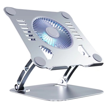 Portable Laptop Cooler Stand with Swivel Aluminum Alloy Fan