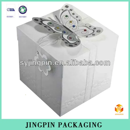 factory jewerly paperboard paper box with white decoration