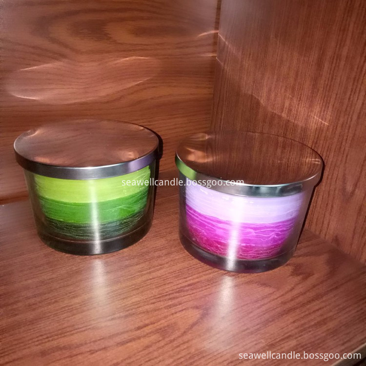 3 Wick Candles Same Color Shade Candles (3)