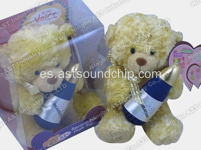 Juguete suave de música, peluche, peluche, grabación de peluche