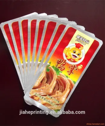 dried duck feet snack food vacuum packaging bag