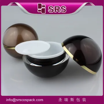 SRS free sample ball shape acrylic cosmetic jar 50 ml