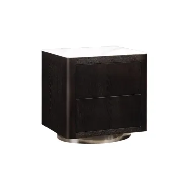 Black bedside table with drawer wooden table bedside