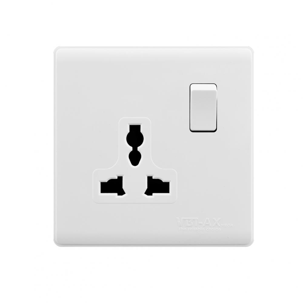 Axe 1 Gang 13A International Switch Socket