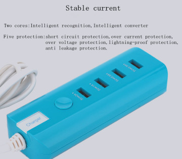 Hot sale outdoor usb travel extension cord with 1.5m power strip