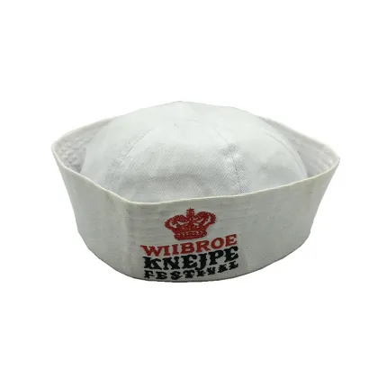 Custom Cotton Sailor Hat with Embroidered Logo