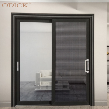 Aluminium Sliding Double Pane Tempered Glass Entry Doors