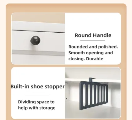 Chinese Metal Small Shoe Cabinet for Home Entrance