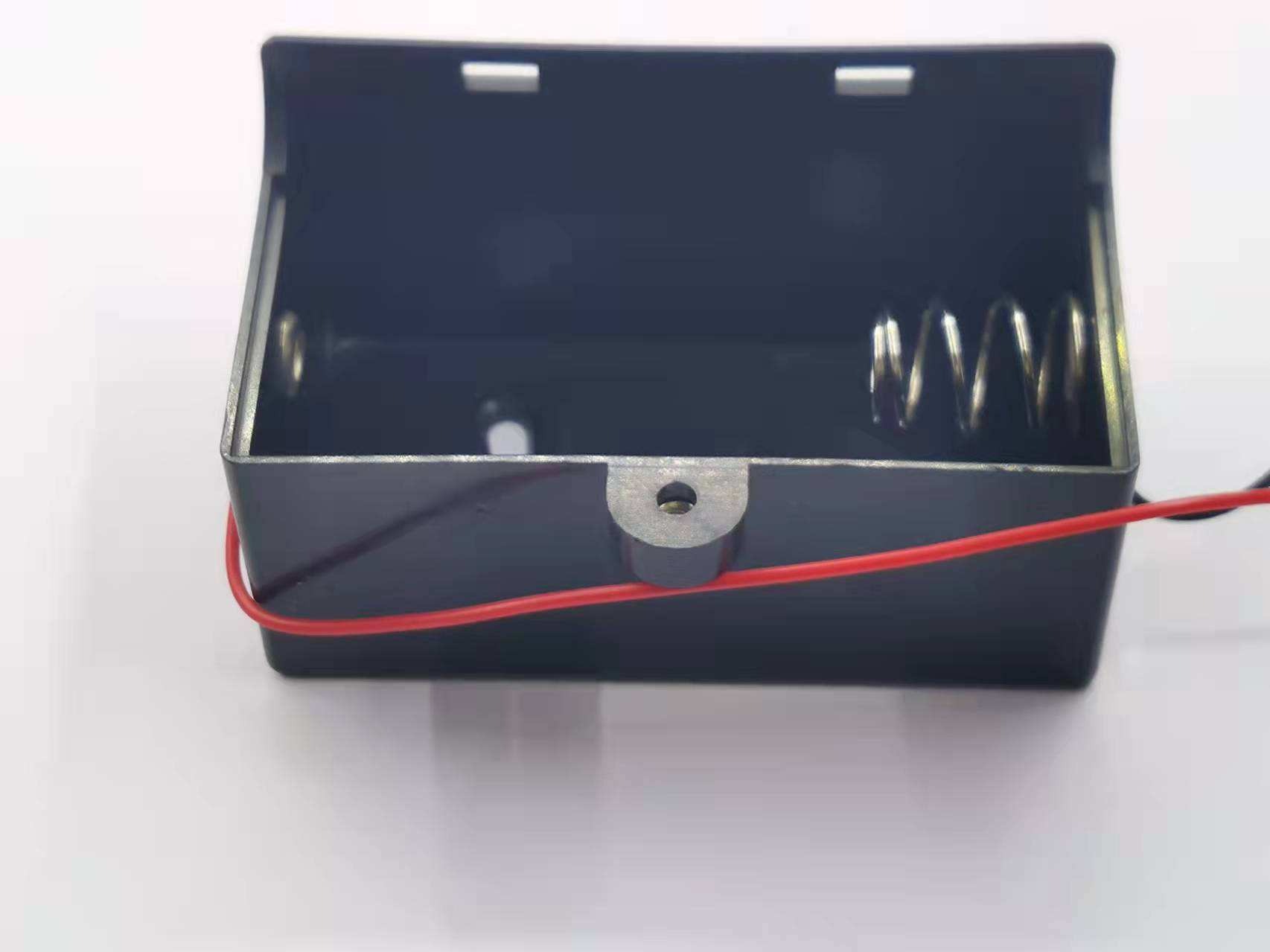 Black ABS Plastic Box with Lid Battery Holder5