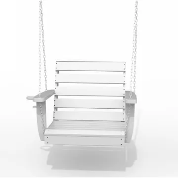 HDPE Outdoor Patio Porch Swing - Chain Hanging Bench Hammock Swing Chair