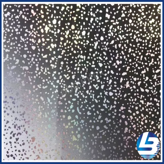 OBL20-967 100%Polyester Reflective Fabric With Foil Print