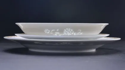 ceramic color tableware deeper plate  8 in