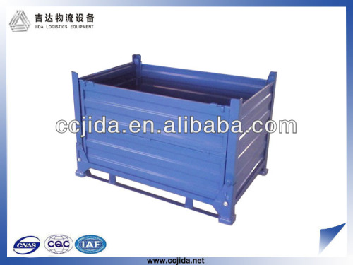 Euro size Heavy duty steel foldable box pallet for racking