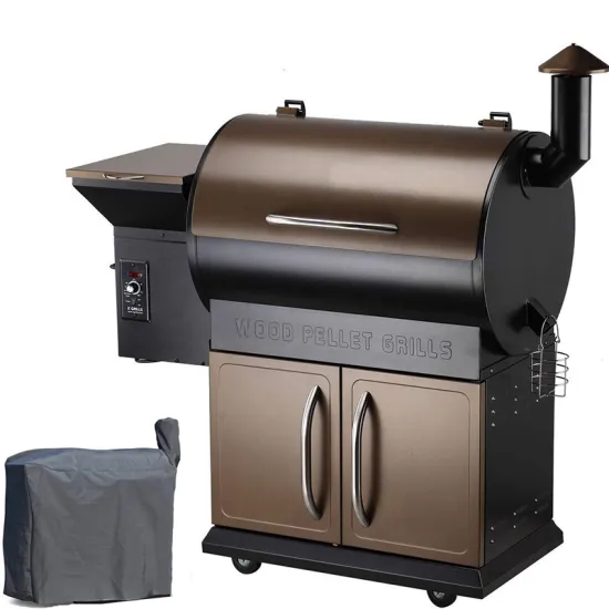 Pellet BBQ Grill With Flame Brolier